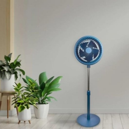 Ventilador de Pie Daewoo DW9006 90W 3 Velocidades Motor Aluminio 5 Aspas Altura Regulable