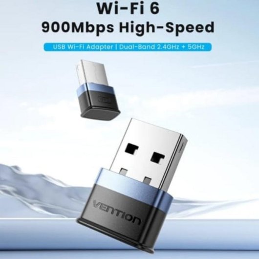 Adaptador USB Wi-Fi 6 Vention KDEB0 900Mbps Banda Dual