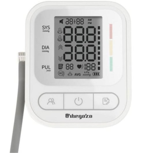 Tensiómetro de Brazo Orbegozo TES 4800 con Pantalla LCD y Detección de Latido Irregular