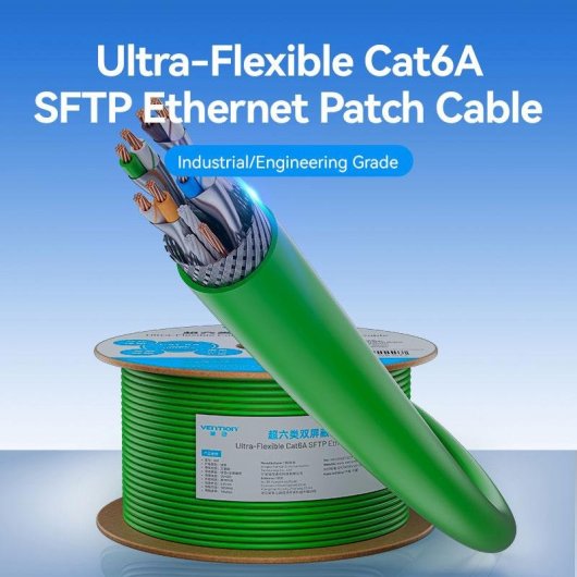 Cable de red Vention IHTG305 Cat6a SFTP 305m Verde