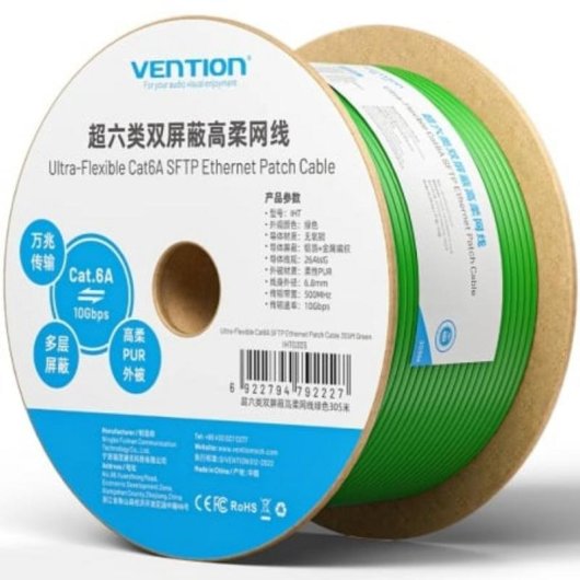 Cable de red Vention IHTG305 Cat6a SFTP 305m Verde
