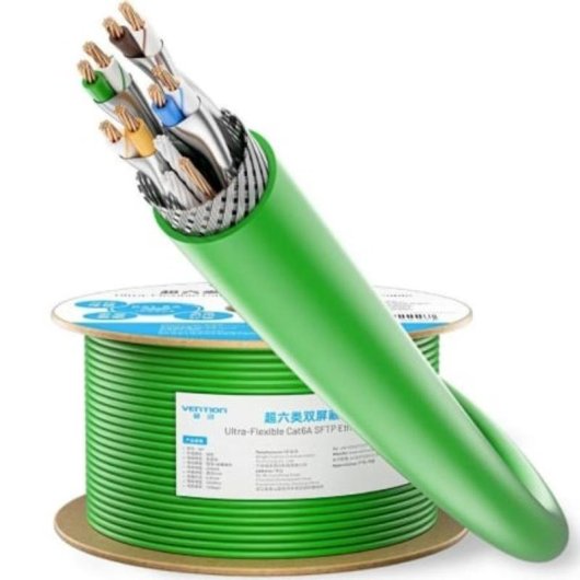 Cable de red Vention IHTG305 Cat6a SFTP 305m Verde