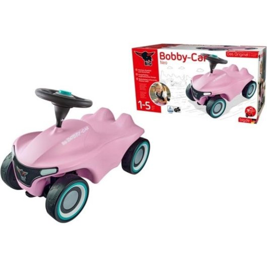 BIG Bobby-Car Neo Rosé Schiebewagen für Kinder 1 bis 5 Jahre