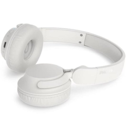 Auriculares Philips TAH4500WT inalámbricos Bluetooth con Cancelación de Ruido, Micrófono y batería de larga duración, blancos