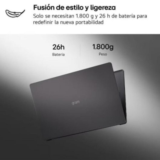 Portátil LG Gram 16UD55U-G.AX55BN 16" AMD Ryzen AI 5 430 16GB 512GB SSD Radeon FreeDOS