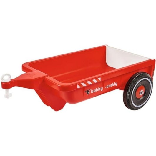 Anhänger BIG Bobby-Caddy für Spielzeugauto rot kompatibel mit BIG Bobby-Car