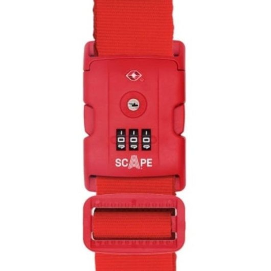 Correa para maleta Scape Travel TSA con combinación 200 cm roja