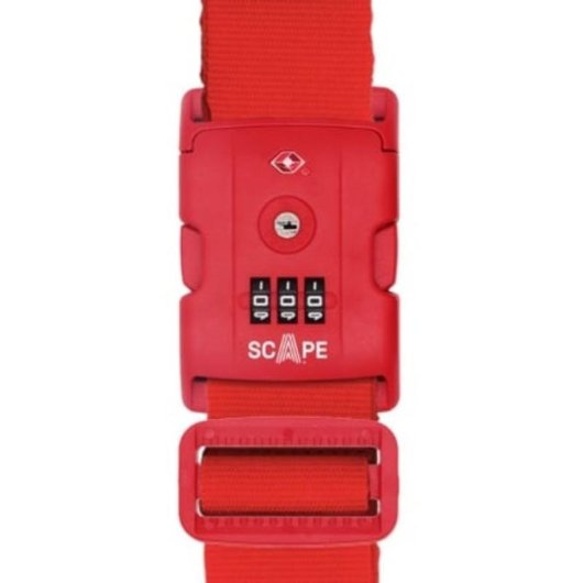 Correa para maleta Scape Travel TSA con combinación 200 cm roja