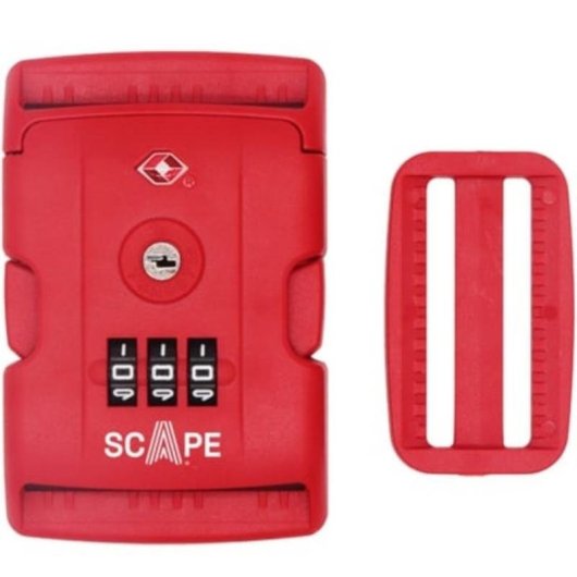 Correa para maleta Scape Travel TSA con combinación 200 cm roja
