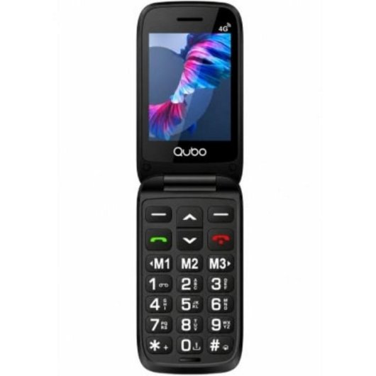 Qubo P-220BKC 4G 2,8" Retroiluminado Dual SIM Negro con Base de carga