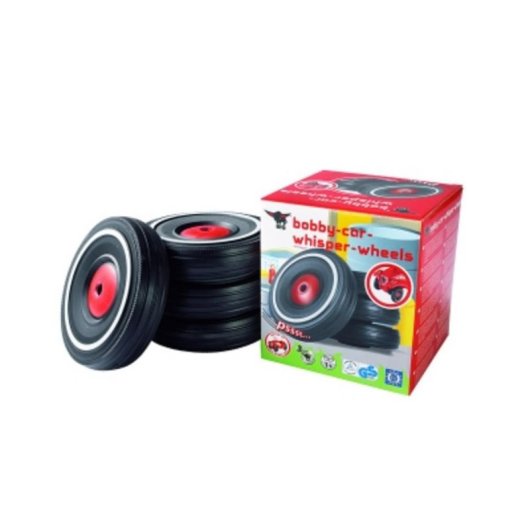 Set di Ruote Silenziose BIG Whisper Wheels per Bobby Car Nero