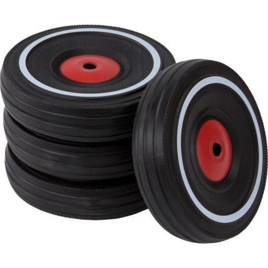 Set di Ruote Silenziose BIG Whisper Wheels per Bobby Car Nero