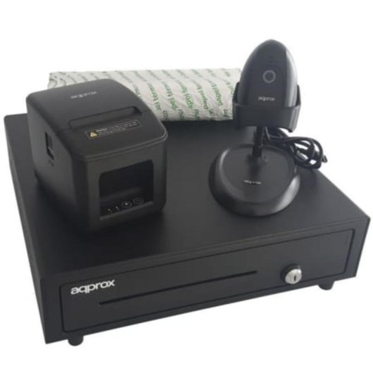 Pack POS Approx appPOSPACK4180LAN mit Kassenschublade, Drucker und Scanner