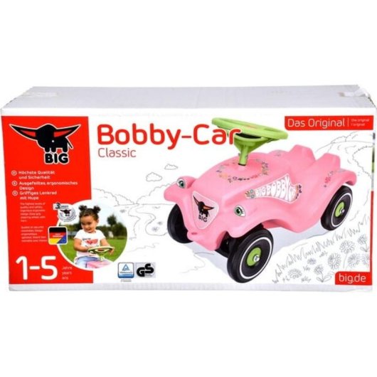 Bimbo-piedi BIG Bobby Car Classic Flower Rosa e Verde 1 anno