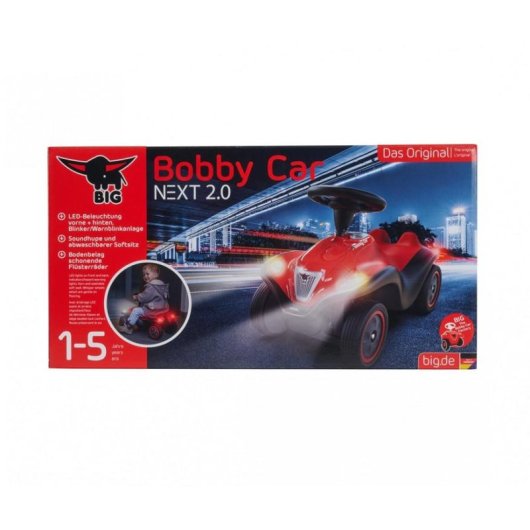 Macchina a spinta BIG Bobby Car Next 2.0 con fari e suoni per bambini