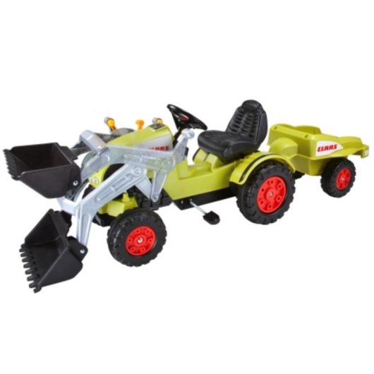 Tracteur à pédale BIG CLAAS Celtis Loader + Trailer Vert
