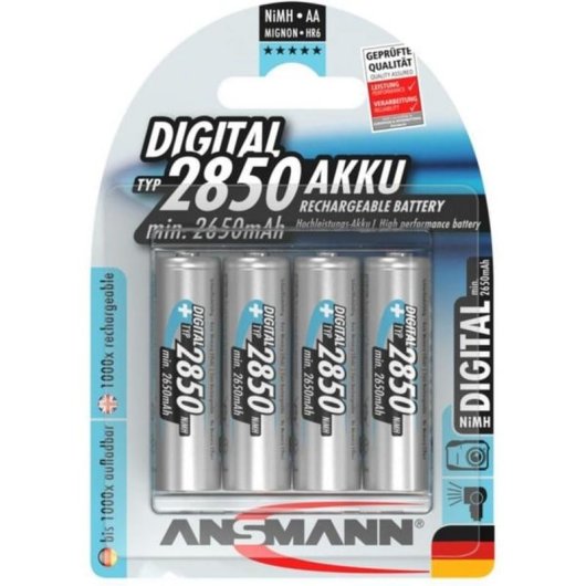 Pila ricaricabile AA Ansmann NiMH 2850 mAh 4 unità