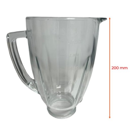 Jarra De Vidrio Redonda Para Batidora Compatible Modelo Oster 0004655esp-050 Bpst02-b00-050