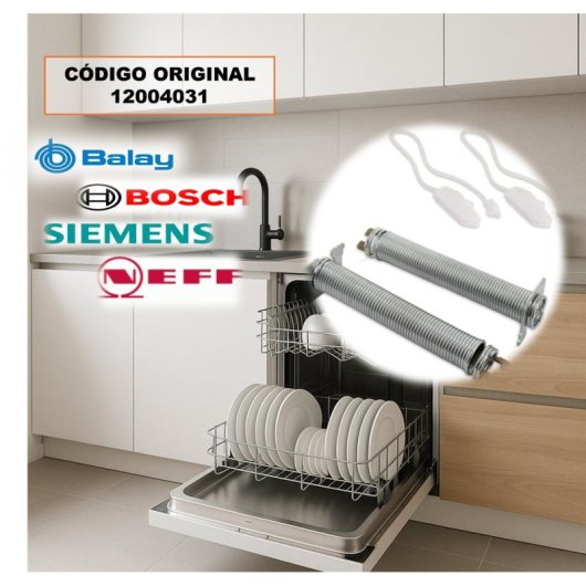 Juego De Reparación Para Bisagra De Puerta Lavavajillas Compatible Con Bosch (cód. 12004031)