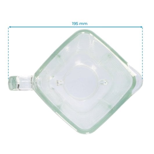 Jarra Vidrio Cuadrada Compatible Batidora Oster Obl168x Sin Tapa