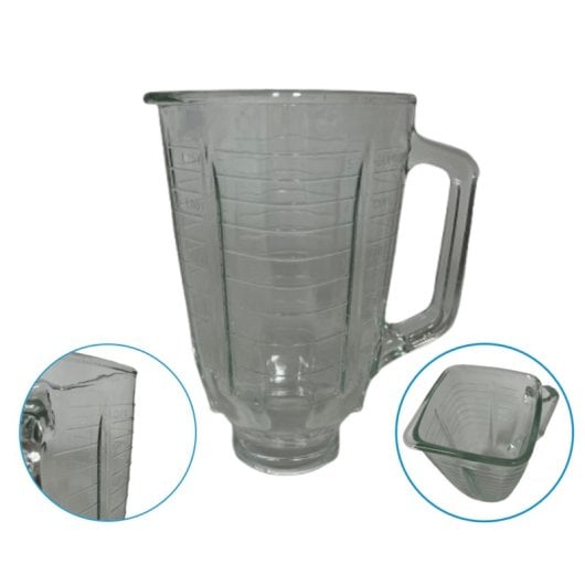Jarra Vidrio Cuadrada Compatible Batidora Oster Obl168x Sin Tapa