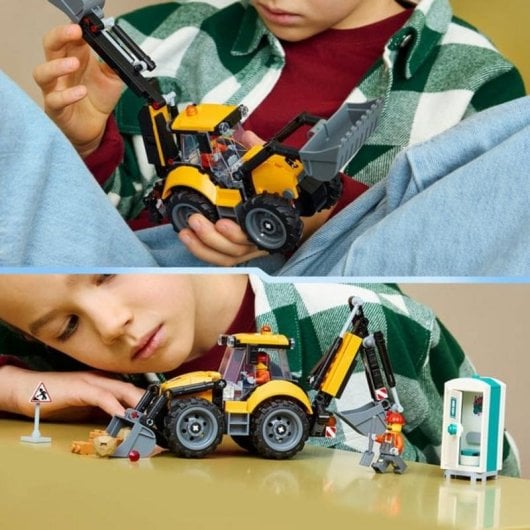 LEGO City Cargadora Rétroexcavatrice Jaune 60480 301 pièces