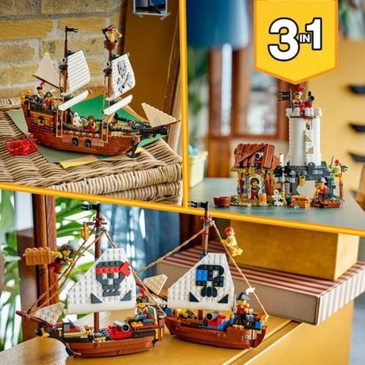 LEGO Creator 3 En 1 Mítico Barco Pirata 31387 1074 pièces