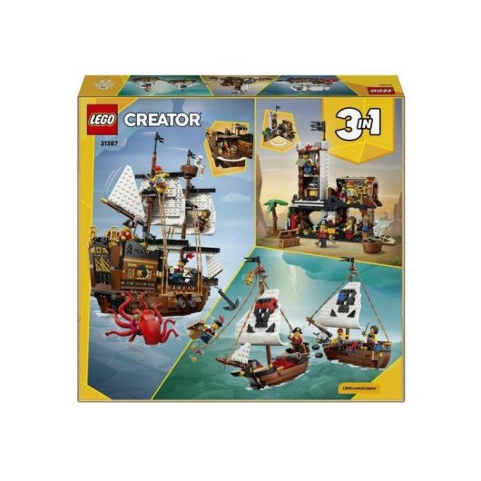 LEGO Creator 3 En 1 Mítico Barco Pirata 31387 1074 pièces