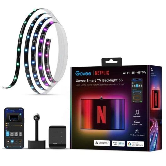 Pack Tira LED inteligente Govee H6098 RGBIC+W + Govee RGBWW Smart LED Bulb