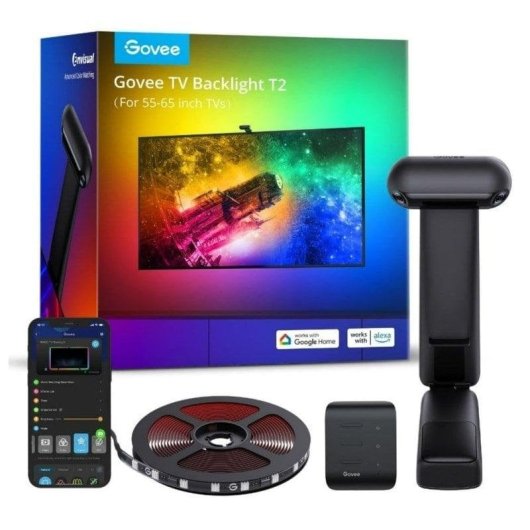 Pack Bande LED Govee H605C Envisual TV Backlight T2 + Ampoule LED RGBWW Smart