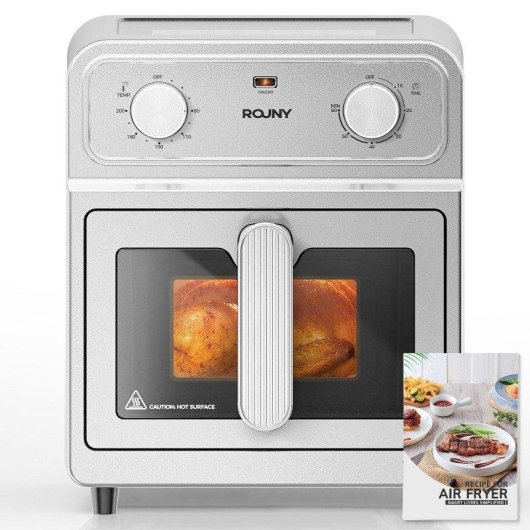 Airfryer Welltin ROUNY Kijkvenster 6L 1700W RVS Timer