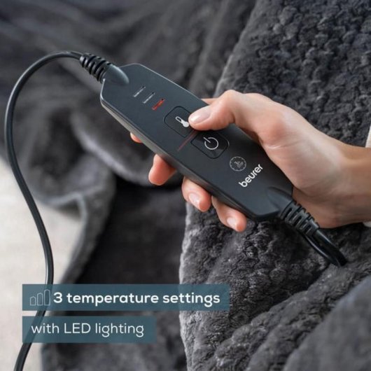 Manta eléctrica Beurer HD 65 1300x1800 mm gris oscuro