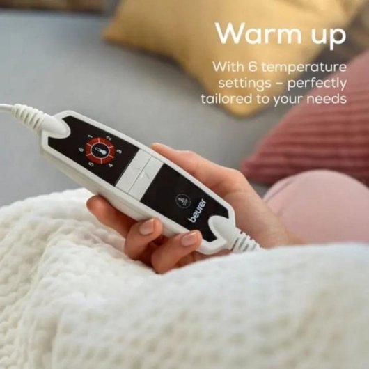 Manta elétrica Beurer Helsinki 6 níveis de temperatura lavável