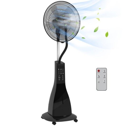 Ventilador de Pie Welltin Nebulizador 3 Velocidades 3 Modos Temporizador Depósito 3L con Mando