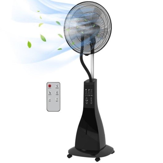 Ventilador de Pie Welltin Nebulizador 3 Velocidades 3 Modos Temporizador Depósito 3L con Mando