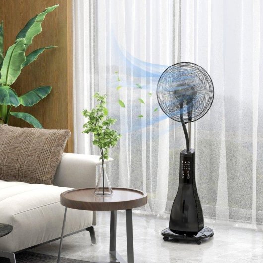 Ventilador de Pie Welltin Nebulizador 3 Velocidades 3 Modos Temporizador Depósito 3L con Mando
