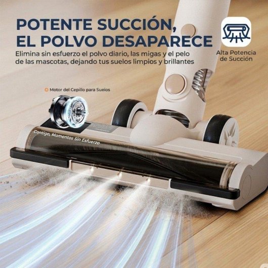 Aspiradora sin Cable Welltin ROUNY V14 150W 40 min HEPA 500 ml Blanca