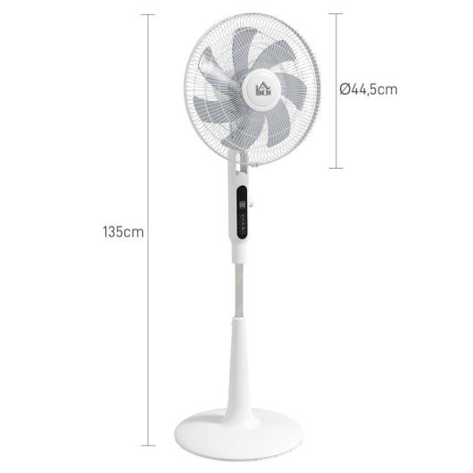 Standventilator Welltin 40W 28 Stufen Oszillierend Fernbedienung Timer
