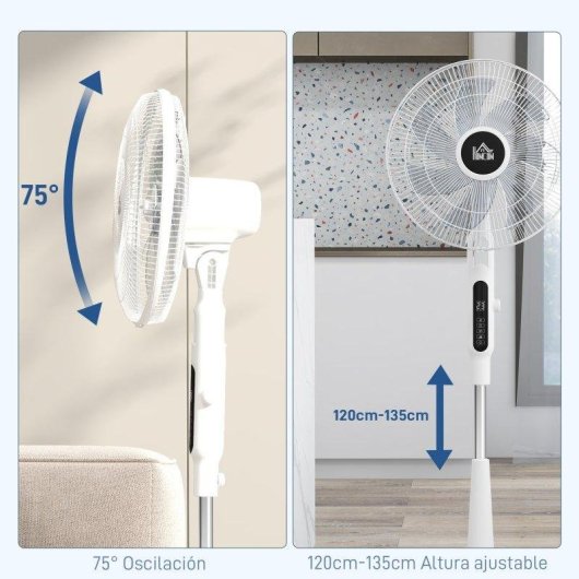 Standventilator Welltin 40W 28 Stufen Oszillierend Fernbedienung Timer