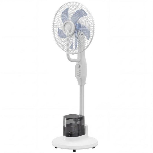 Ventilador de Pie Welltin 90W 3 Velocidades Nebulizador Oscilante Silencioso con Depósito de Agua