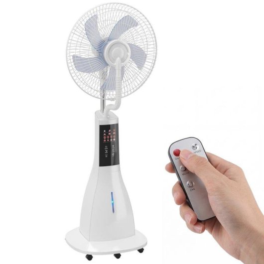 Ventilador de Pie Welltin 90W 3 Velocidades Nebulizador Silencioso con Mando y Temporizador
