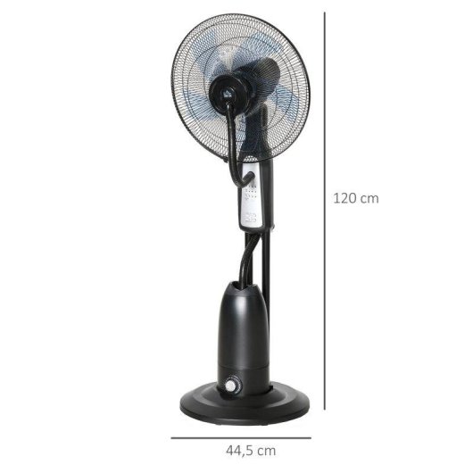 Ventilador de Pie Welltin T1008-01-03074 90W 3 Velocidades Nebulizador Oscilante con Mando