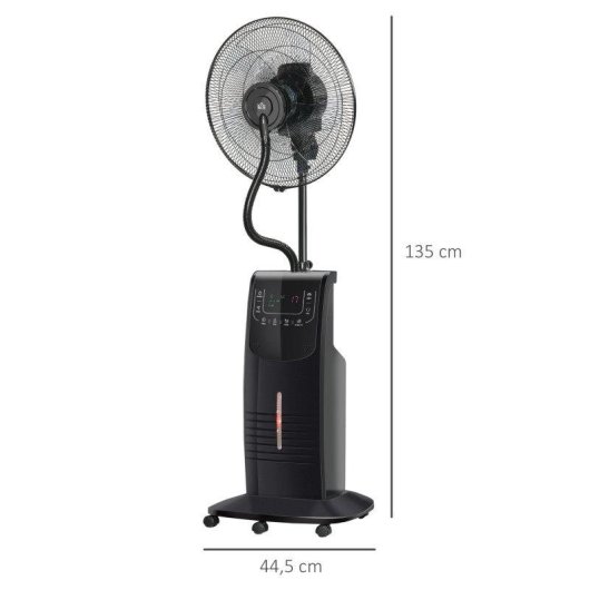 Standventilator mit Vernebler Welltin T1008-01-02114 90W 5 Flügel 3 Stufen Fernbedienung Ionisator