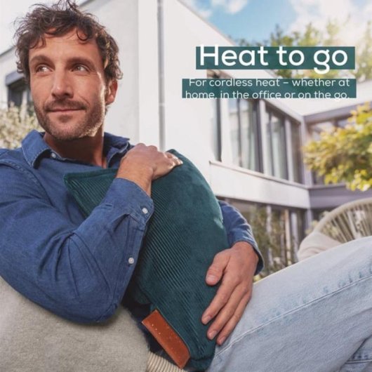 Almofada elétrica Beurer HK 77 Heaty verde bateria recarregável