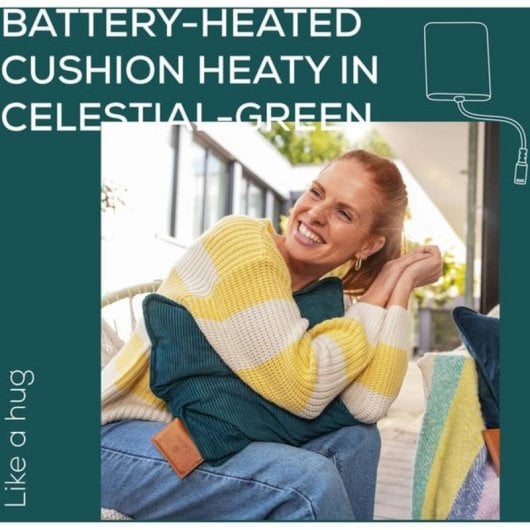 Almofada elétrica Beurer HK 77 Heaty verde bateria recarregável