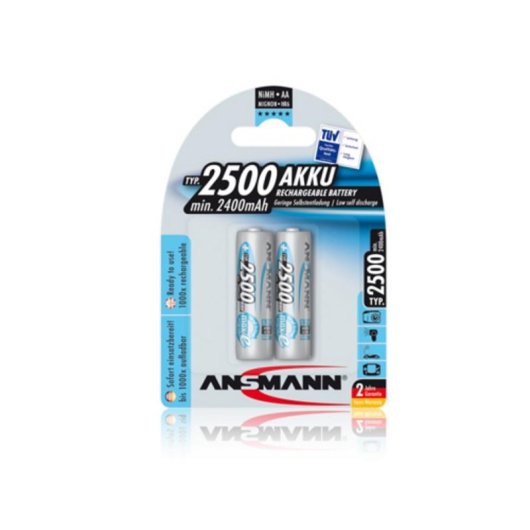 Ansmann AA Akku 2500 mAh NiMH 2er Pack