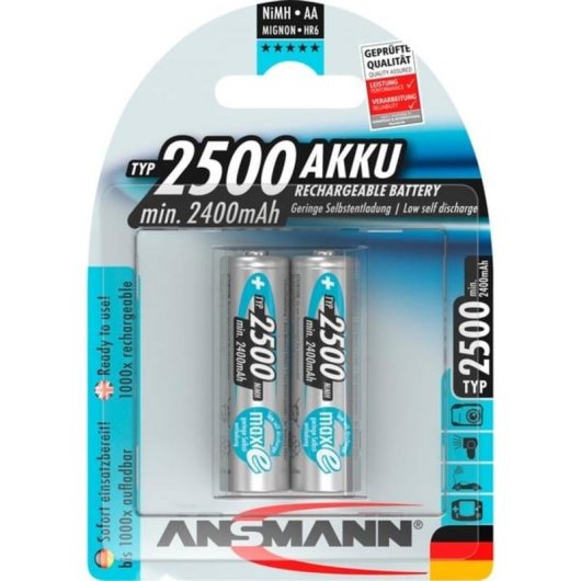 Ansmann AA Akku 2500 mAh NiMH 2er Pack