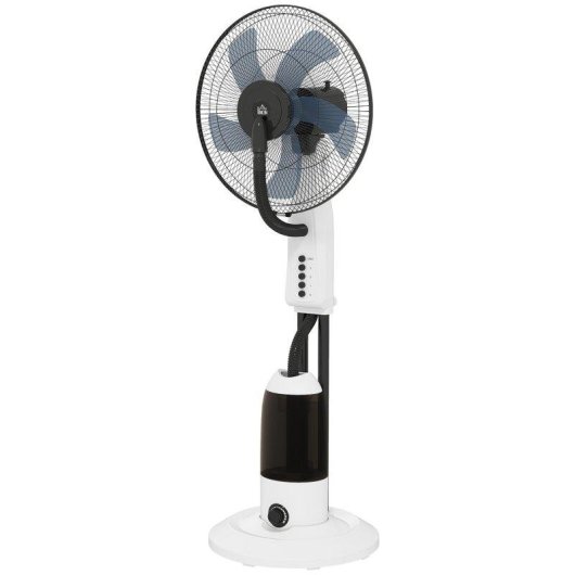 Ventilatore a Piantana Nebulizzatore Welltin 90W 3 Velocità 5 Pale Serbatoio 2,8L Bianco
