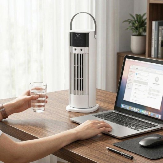 Ventilador Torre Welltin WT-DF01 18W 3 Velocidades Nebulizador Motor DC Silencioso con Mando