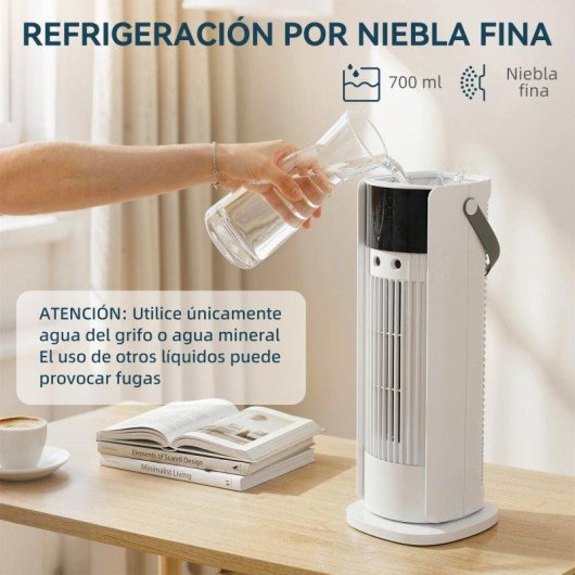 Ventilador Torre Welltin WT-DF01 18W 3 Velocidades Nebulizador Motor DC Silencioso con Mando